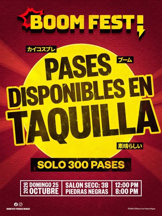 Pases disponibles en taquilla, solo 300 pases